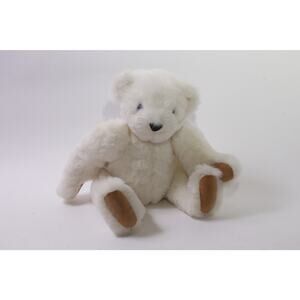 Vermont Teddy Bear, White, Polar Bear, Plush, Jointed, Soft Toy, ~ 260128-WH 935